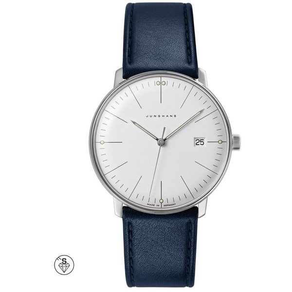 junghans wristwatch max bill | ø 38 mm, quartz clockwork, bar dial white