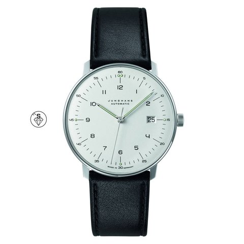 wristwatch max bill | ø 38 mm, automatic, number dial white