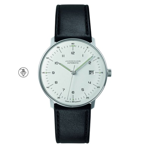 junghans wristwatch max bill | ø 38 mm, automatic, number dial white