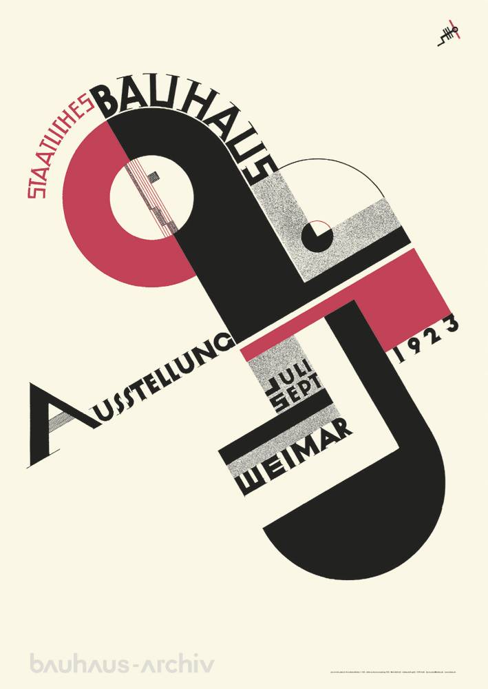 poster: joost schmidt - plakat zur bauhaus-ausstellung 1923 | bauhaus-shop