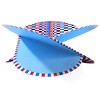 folding card | optical diamond orange|blue – design kirstin hoevermann