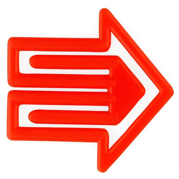 laurel plastiklips | arrow clip red – design kurt lorber