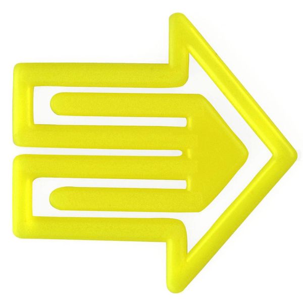 laurel plastiklips | arrow clip yellow – design kurt lorber