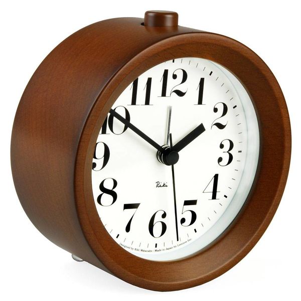 lemnos alarm clock riki | stained beechwood – design riki watanabe