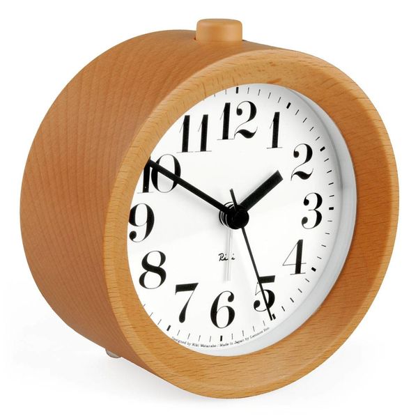 lemnos alarm clock riki | natural beechwood – design riki watanabe