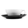 tac black | tea cup white with black saucer, 1 piece
