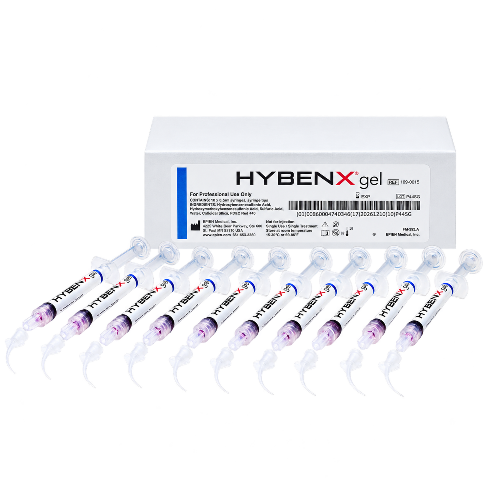HYBENX® Biofilm Remover – Gel & Liquid, 10 × 0.5 ml syringes