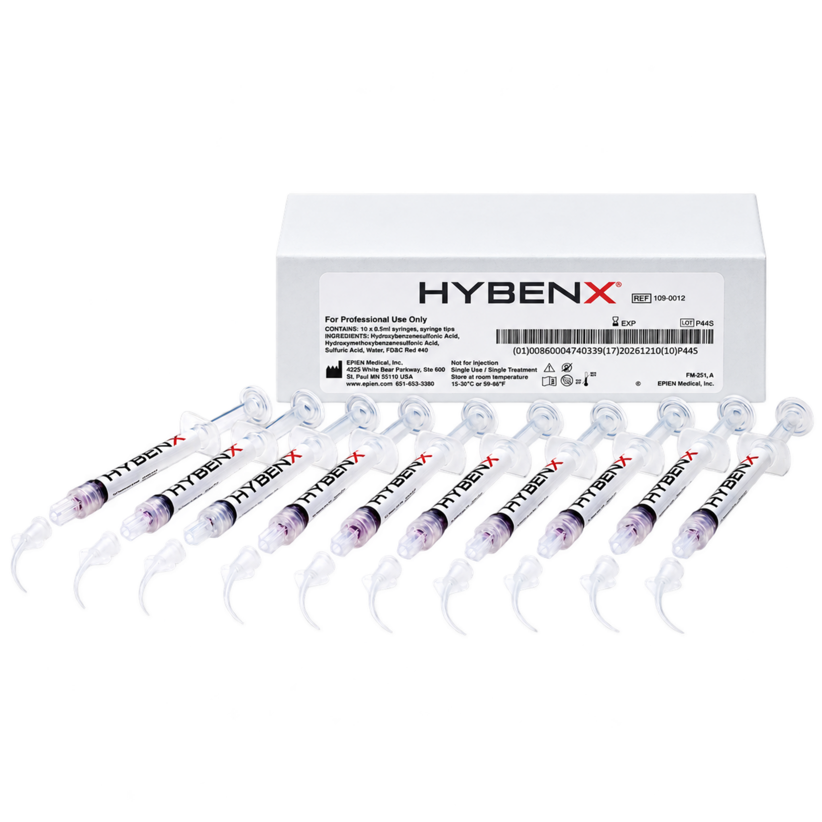 HYBENX® Biofilm Remover – Gel & Liquid, 10 × 0.5 ml syringes