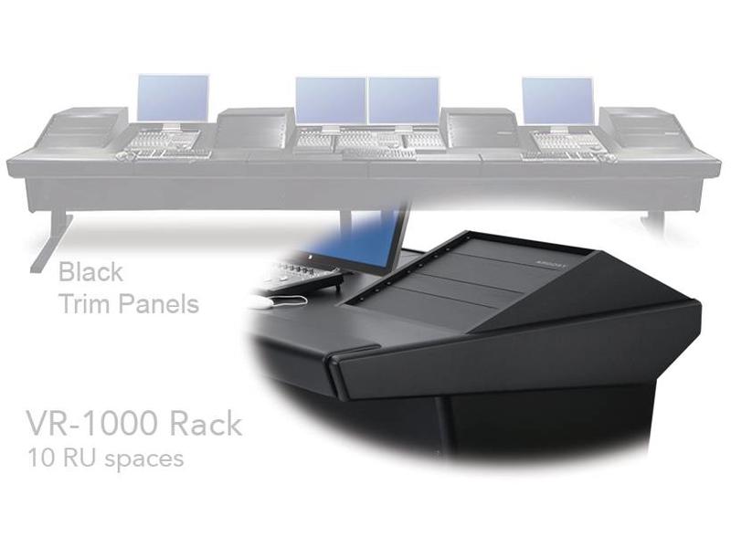 Argosy Universal 90V Series w/ 46" Desk Inserts, 2)VR1000 Racks & Black End Panels
