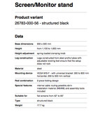 K̦nig & Meyer Screen/Monitor stand structured black