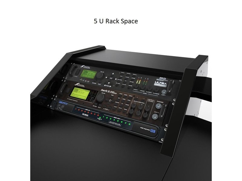 StudioDesk PRO LINE Classic Desk all Black and Keyboard pull out option