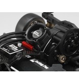 Yokomo Y2-303RBFA - Aluminium Rear Brace with Cooling Fan - Black Edge Design