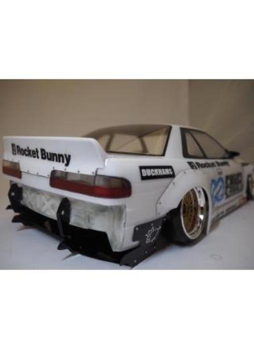 Addiction RC Nissan Silvia S13 Rocket Bunny Body Kit V2 - Rear Under Diffuser