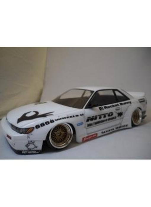 Addiction RC Nissan Silvia S13 Rocket Bunny Body Kit V2 - Side Skirt & Fender Kit