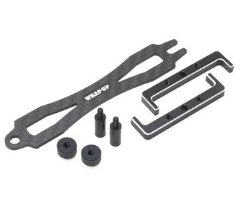 WRAP-UP Next Battery Holder and Brace Set Type-S for Short Size Lipo - Black - DISCONTINUED