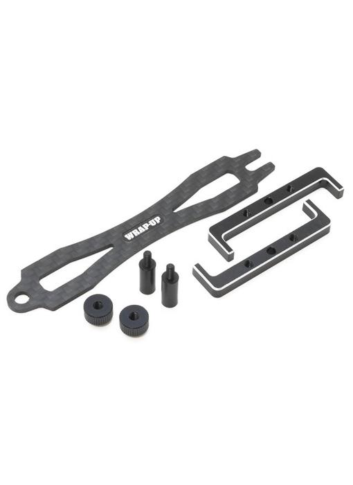 WRAP-UP Next Battery Holder and Brace Set Type-S for Short Size Lipo - Black - DISCONTINUED