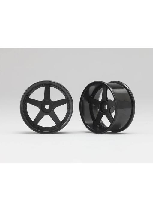 Yokomo RP 5 Spoke 01 Drift Wheel - Black (2pcs)