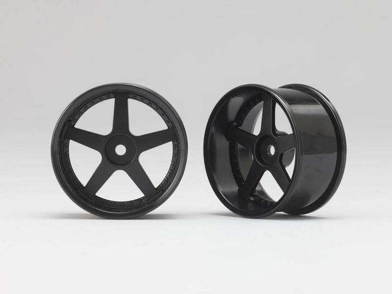Yokomo RP 5 Spoke 01 Drift Wheel - Black (2pcs)
