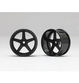 Yokomo RP 5 Spoke 01 Drift Wheel - Black (2pcs)