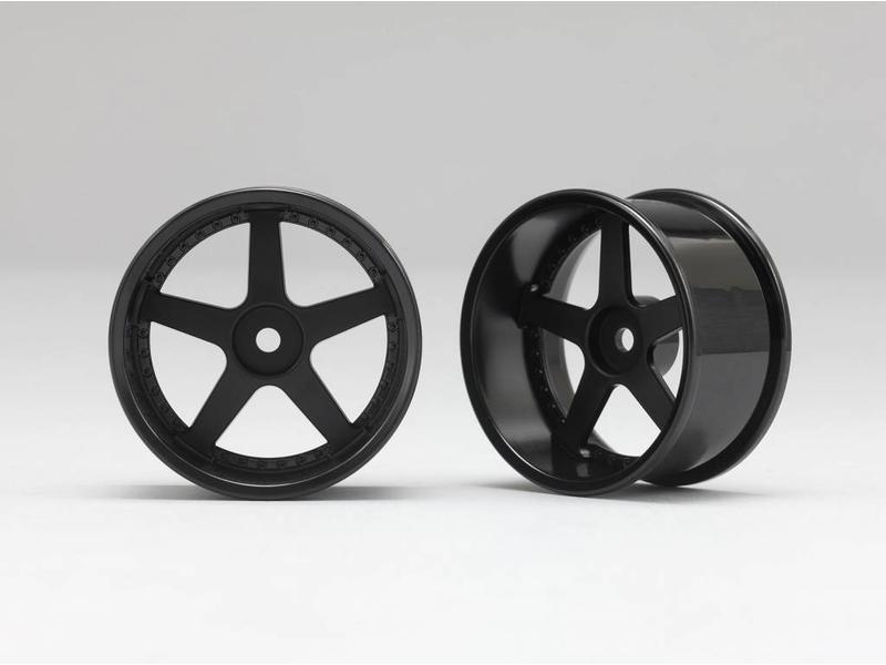 Yokomo RP 5 Spoke 01 Drift Wheel - Black (2pcs)