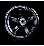 MST 5 Spokes Wheel (4pcs) / Color: Silver Black (Dark Chrome)