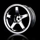 5 Spokes Wheel (4) / Silver Black