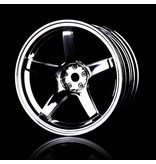 MST 5 Spokes Wheel (4pcs) / Color: Silver (Chrome)