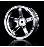MST 5 Spokes Wheel (4pcs) / Color: Silver (Chrome)