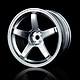 5 Spokes Wheel (4) / Flat Silver