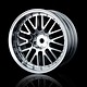 10 Spokes 2 Ribs Wheel (4) / Flat Silver