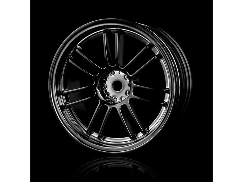 MST RE30 Wheel (4pcs) / Color: Silver Black (Dark Chrome)