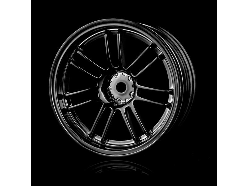 MST RE30 Wheel (4pcs) / Color: Silver Black (Dark Chrome)