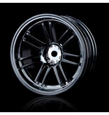 MST RE30 Wheel (4pcs) / Color: Silver Black (Dark Chrome)