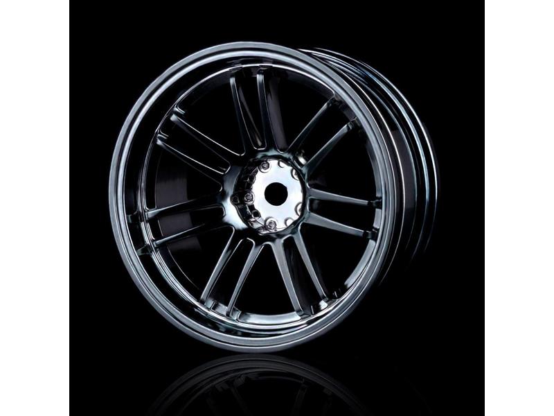 MST RE30 Wheel (4pcs) / Color: Silver Black (Dark Chrome)