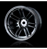 MST RE30 Wheel (4pcs) / Color: Silver Black (Dark Chrome)