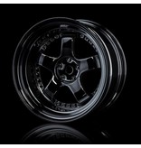 MST SP1 Wheel (4pcs) / Color: Silver Black (Dark Chrome)