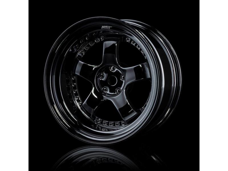 MST SP1 Wheel (4pcs) / Color: Silver Black (Dark Chrome)