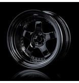 MST SP1 Wheel (4pcs) / Color: Silver Black (Dark Chrome)