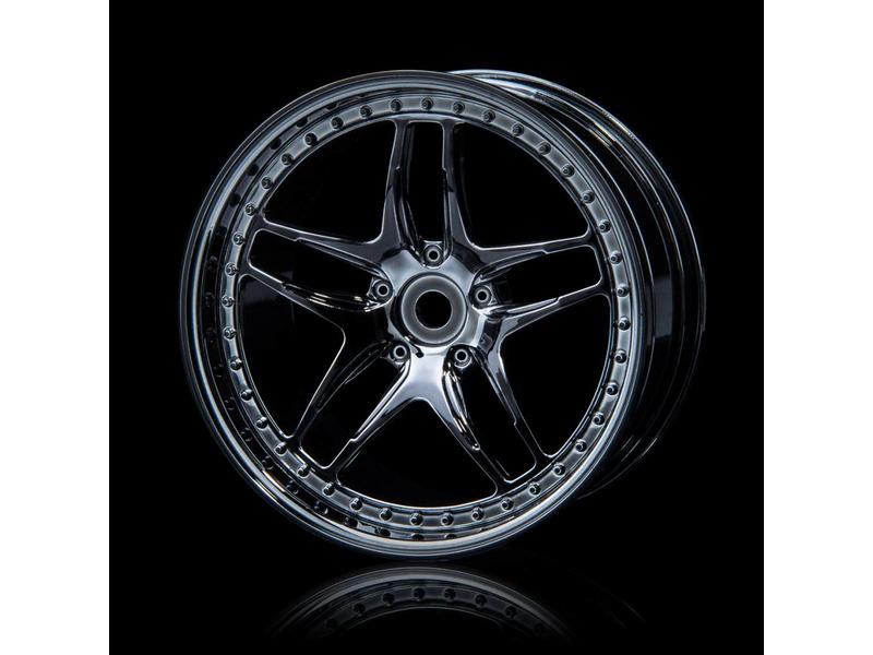 MST FB Wheel (4pcs) / Color: Silver Black (Dark Chrome)