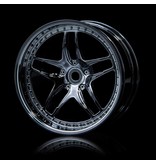 MST FB Wheel (4pcs) / Color: Silver Black (Dark Chrome)