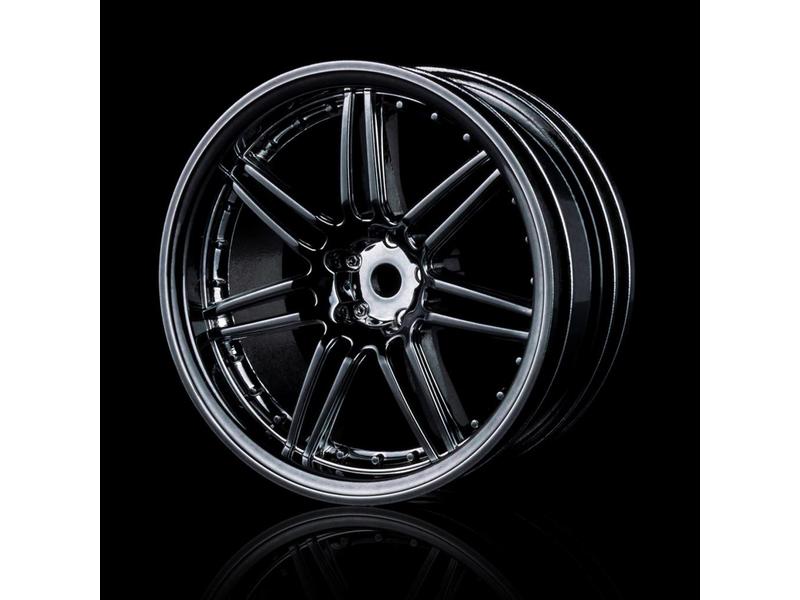 MST X603 Wheel (4pcs) / Color: Silver Black (Dark Chrome)