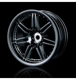 MST X603 Wheel (4pcs) / Color: Silver Black (Dark Chrome)