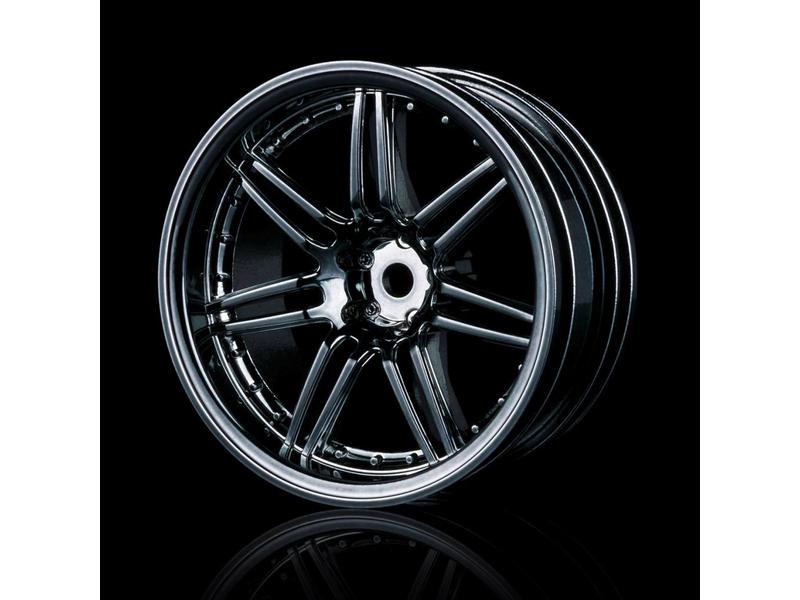 MST X603 Wheel (4pcs) / Color: Silver Black (Dark Chrome)