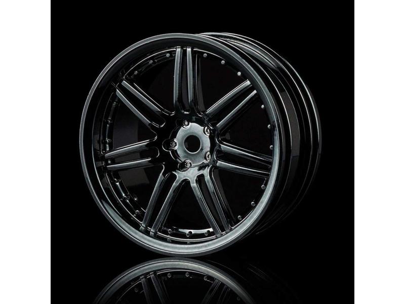 MST X603 Wheel (4pcs) / Color: Silver Black (Dark Chrome)