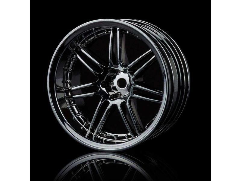 MST X603 Wheel (4pcs) / Color: Silver Black (Dark Chrome)