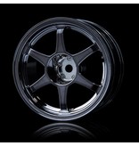 MST Type-C Wheel (4pcs) / Color: Silver Black (Dark Chrome)