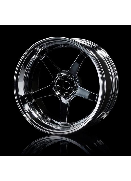 MST GT Wheel Set - Adj. Offset (4) / Silver Black-Silver