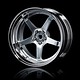GT Wheel Set - Adj. Offset (4) / Flat Silver-Silver
