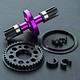 RMX Alum. Solid Axle Set / Purple - DISCONTINUED