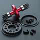 RMX Alum. Solid Axle Set / Red - DISCONTINUED